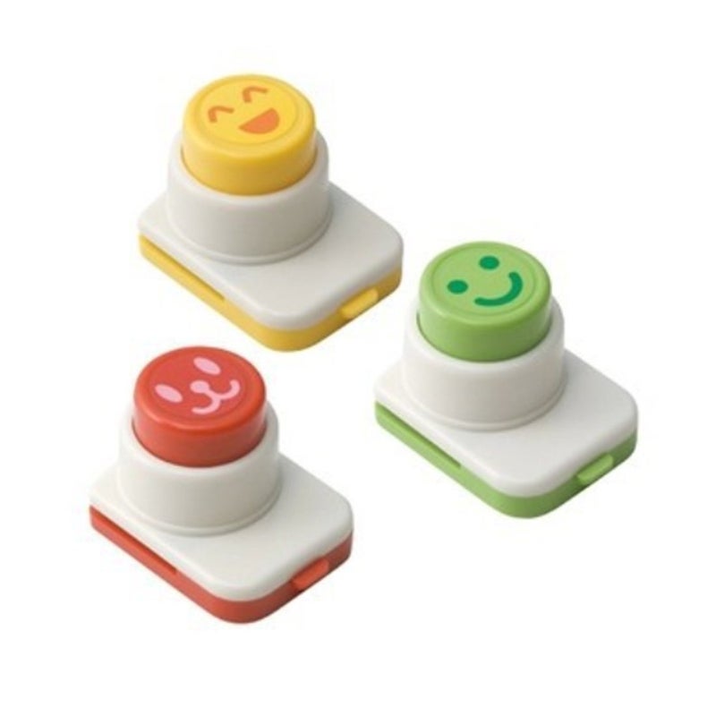 MoJyetli DIY Sushi Tool, 3Pcs Smile Face Laver Seaweed Nori Punch Embossing Device Rice Ball Onigiri Mould - Image 2